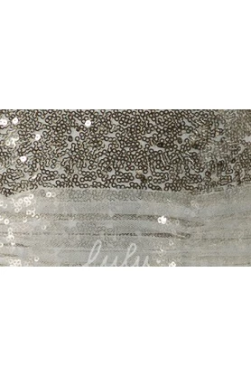 Empire Sequin Flower Girl Dress with Tulle-wrap Skirt Tea Length Prom Dress