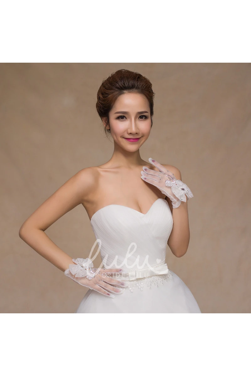 Flowy Lace Thin Mitts Bridesmaid Dress Accessory