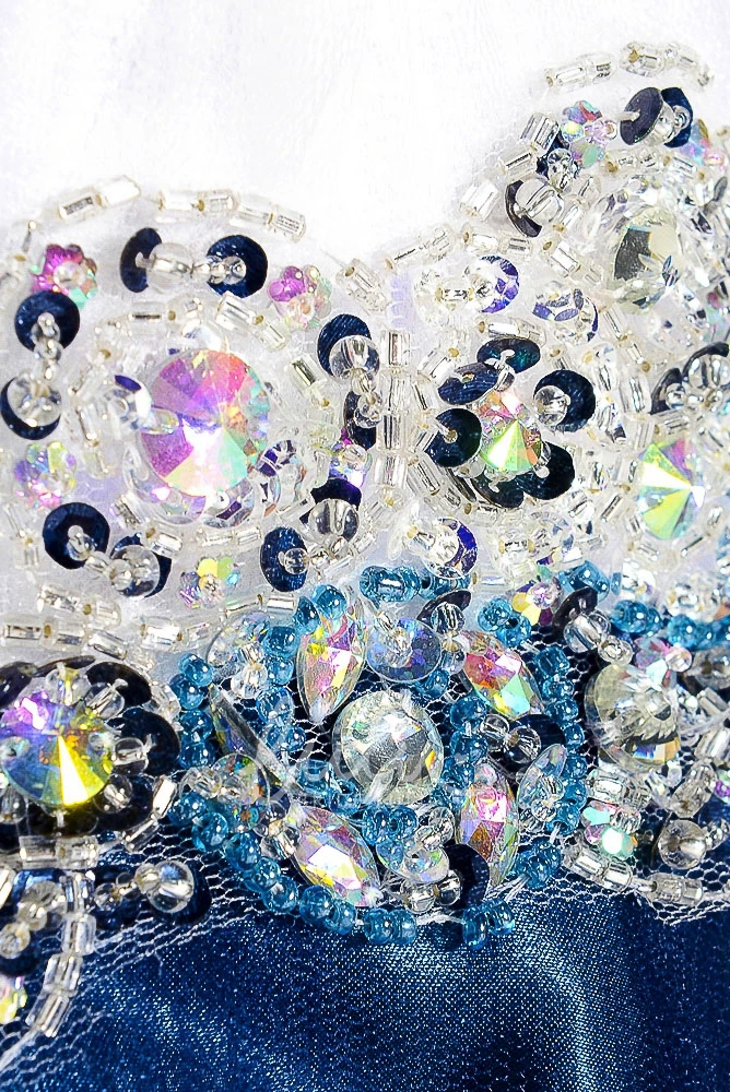 A-Line Jeweled Organza Prom Dress with Sweetheart and Sleeveless