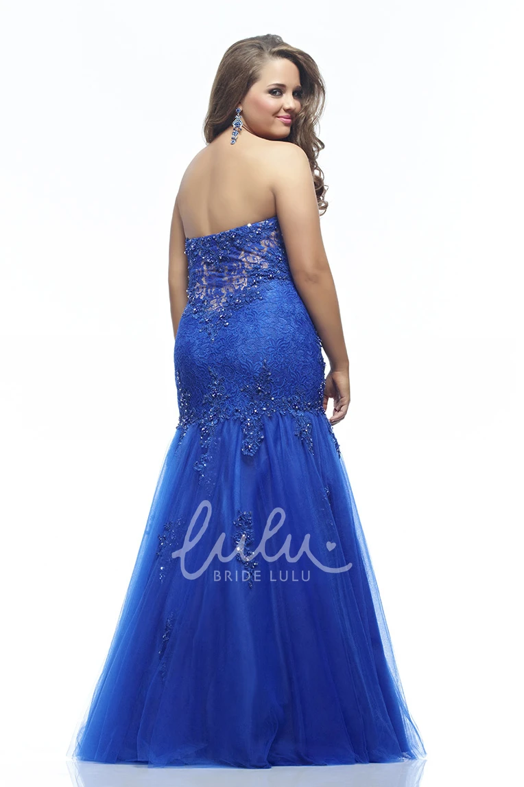 Sweetheart Mermaid Prom Dress with Backless Lace Appliques