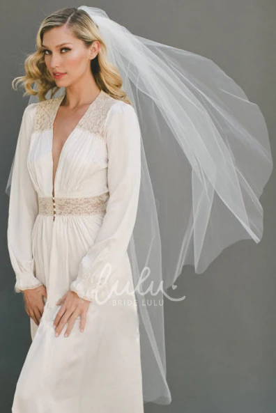 Double-layer Western Style Soft Tulle Wedding Veil