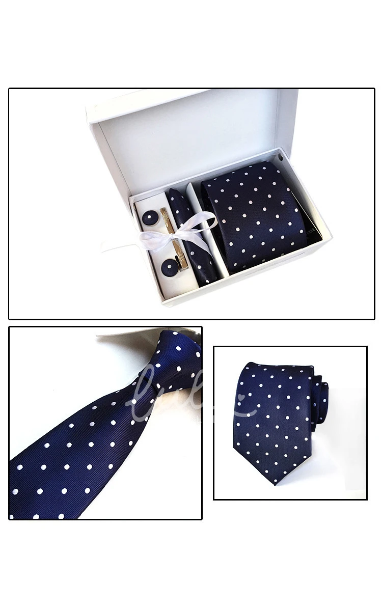 Satin Wide Tie and Pocket Square Combo Plus Cufflinks and Tie Clip Set-11 Color Options