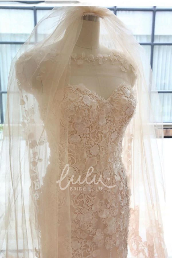 Trumpet Mermaid Lace Wedding Dress with Sweetheart Neckline