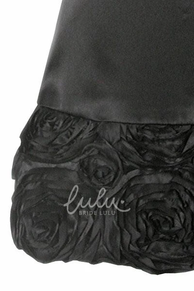 Embroidered Cape Midi Lace&Charmeuse Flower Girl Dress