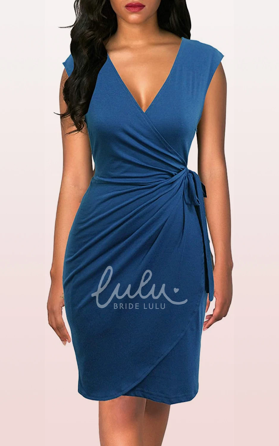 Jersey Sheath Dress Short Sleeve Casual Sexy Draped Ruched