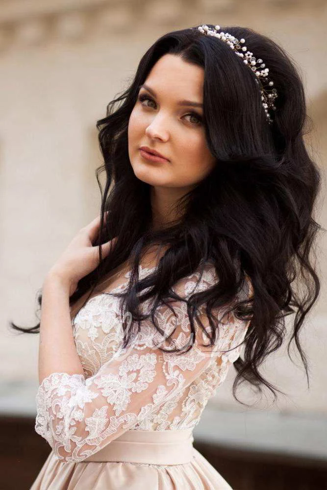 Plus Size Satin A-Line Wedding Dress with Illusion Sleeves