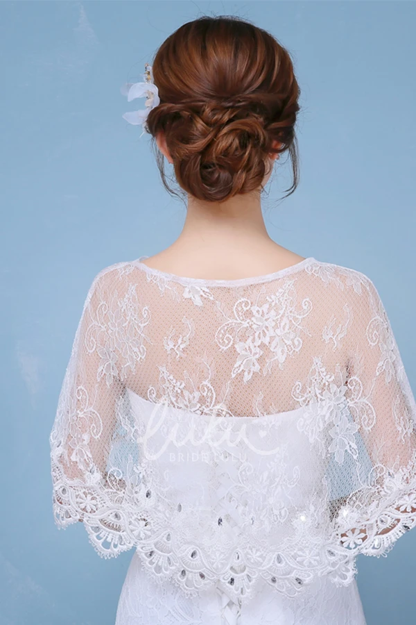 Bridal Lace Arm Shawl with Diamond Detail for Summer/Summer Weddings