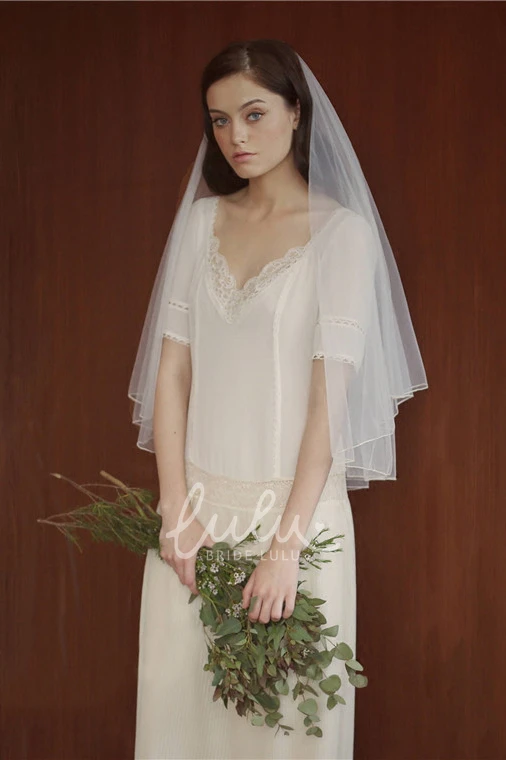 Soft Two Layer Wedding Veil Simple and Elegant Bridal Accessory