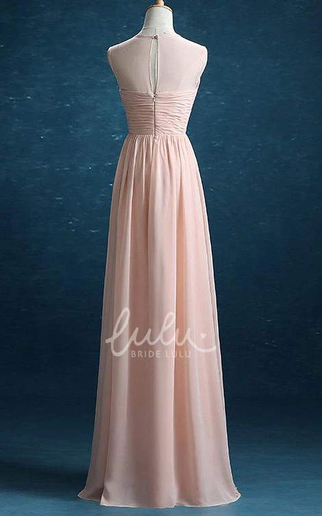 Chiffon and Satin Floor-length Dress Classy Formal Dress for Women