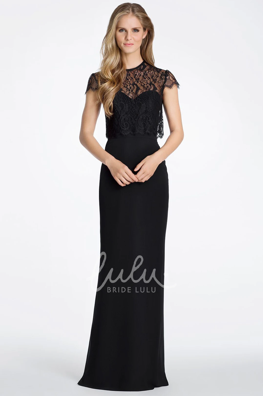 Sweetheart Caped Chiffon Bridesmaid Dress with Sleeveless Design