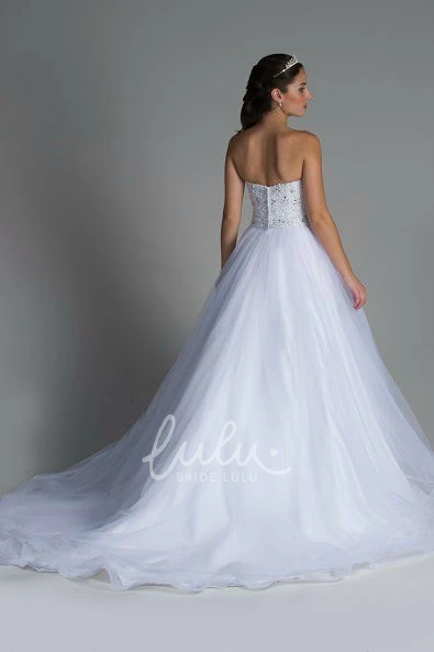 Crystal Bodice Ball Gown Wedding Dress with Sweetheart Neckline
