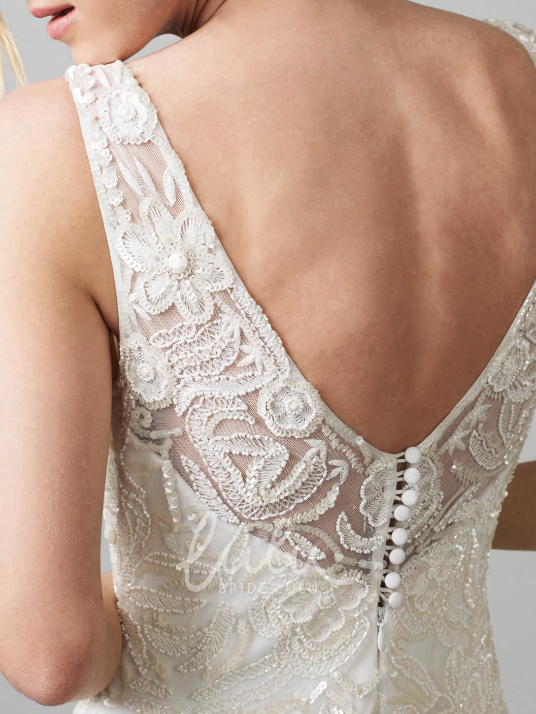 Pleated V-Neck Wedding Dress with Beading Sheath T-Shirt-Sleeve Floor-Length