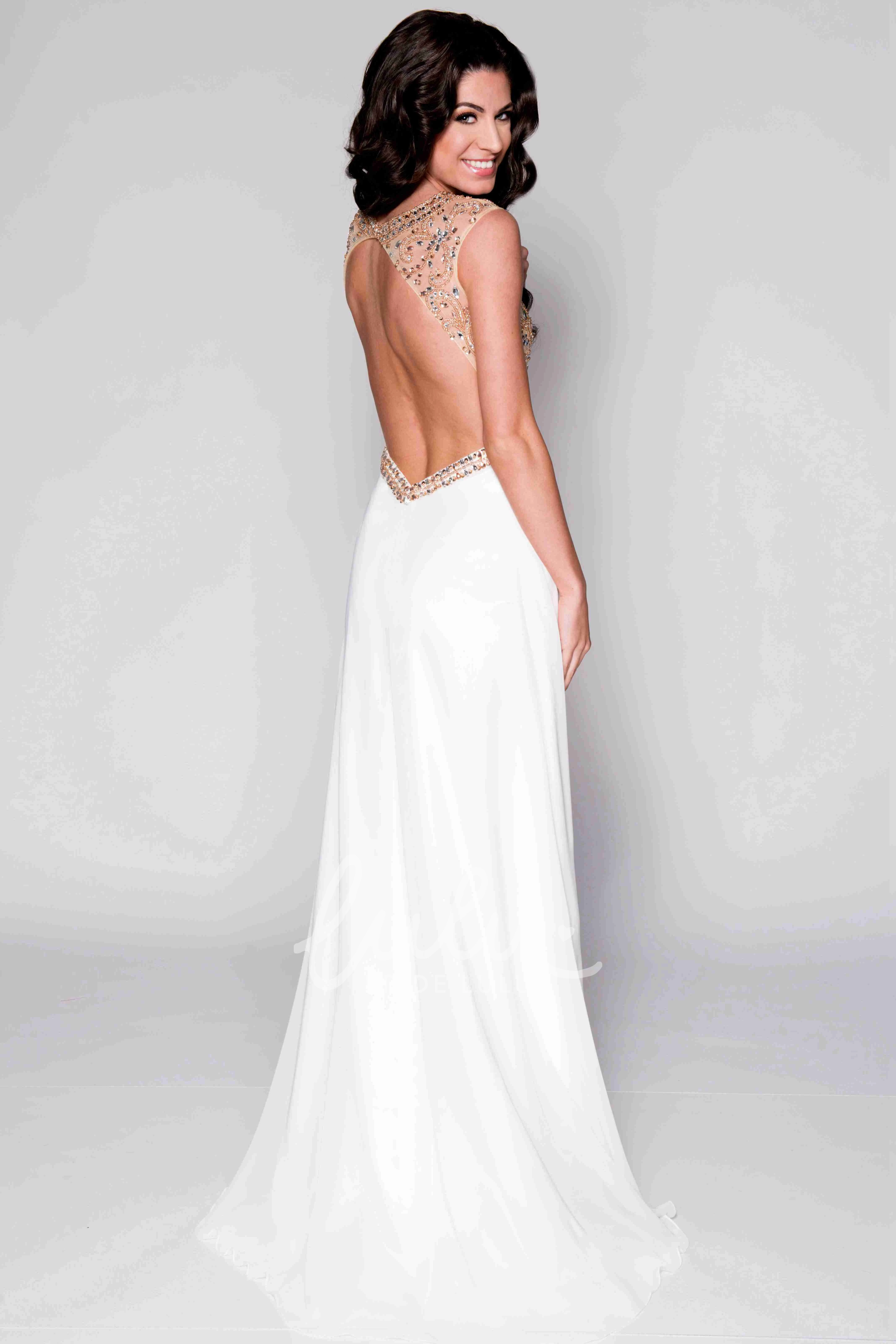 A-Line Chiffon Beaded Prom Dress with Bateau Neckline Elegant Beaded Chiffon Prom Dress 2025