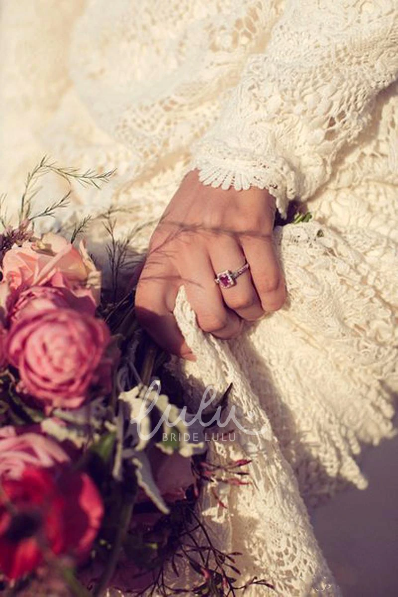 Court Train Long Sleeve Lace Formal Dress Newest and Romantic