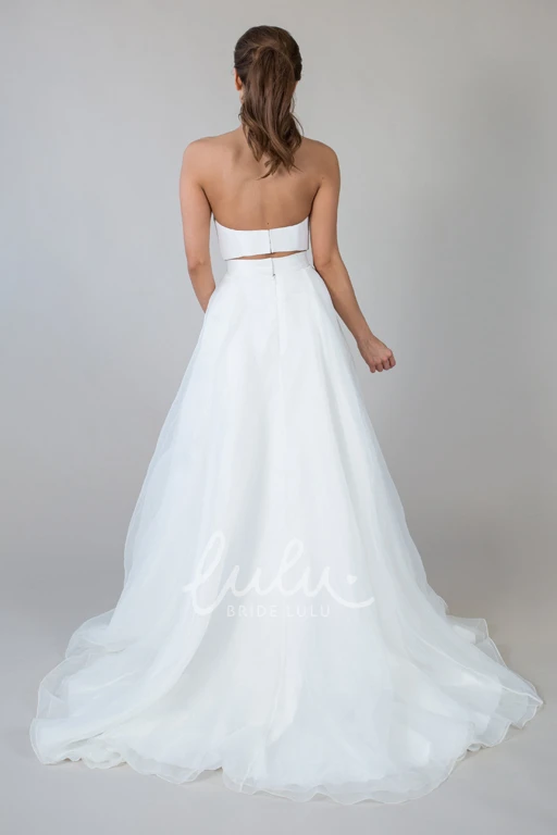 Chiffon Sweetheart Floor-Length Wedding Dress with Zipper