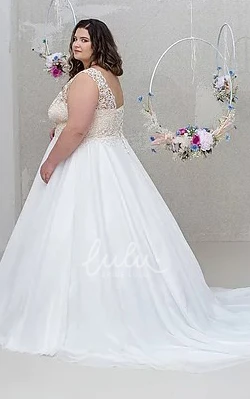 Lace A-Line Wedding Dress with Ruching Modern & Tied Back