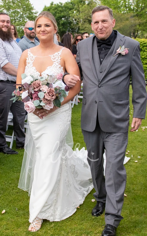 Bohemian Plus Size Sexy Beach Plunging Neckline Mermaid Court Train Lace Appliques Wedding Dress