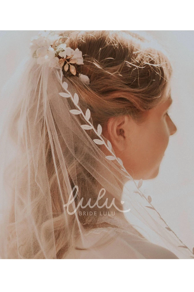 Fairy Tulle Lace Edge Wedding Veil Dreamy Bridal Accessory