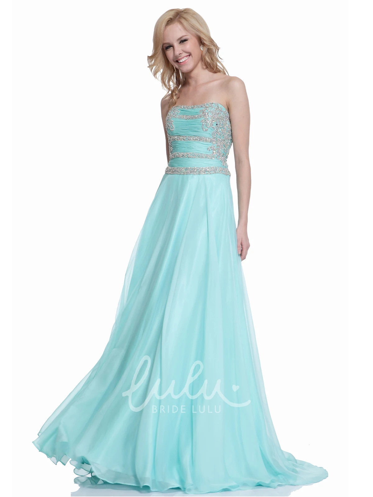 Maxi Chiffon Bridesmaid Dress with Illusion Neckline and Ruching