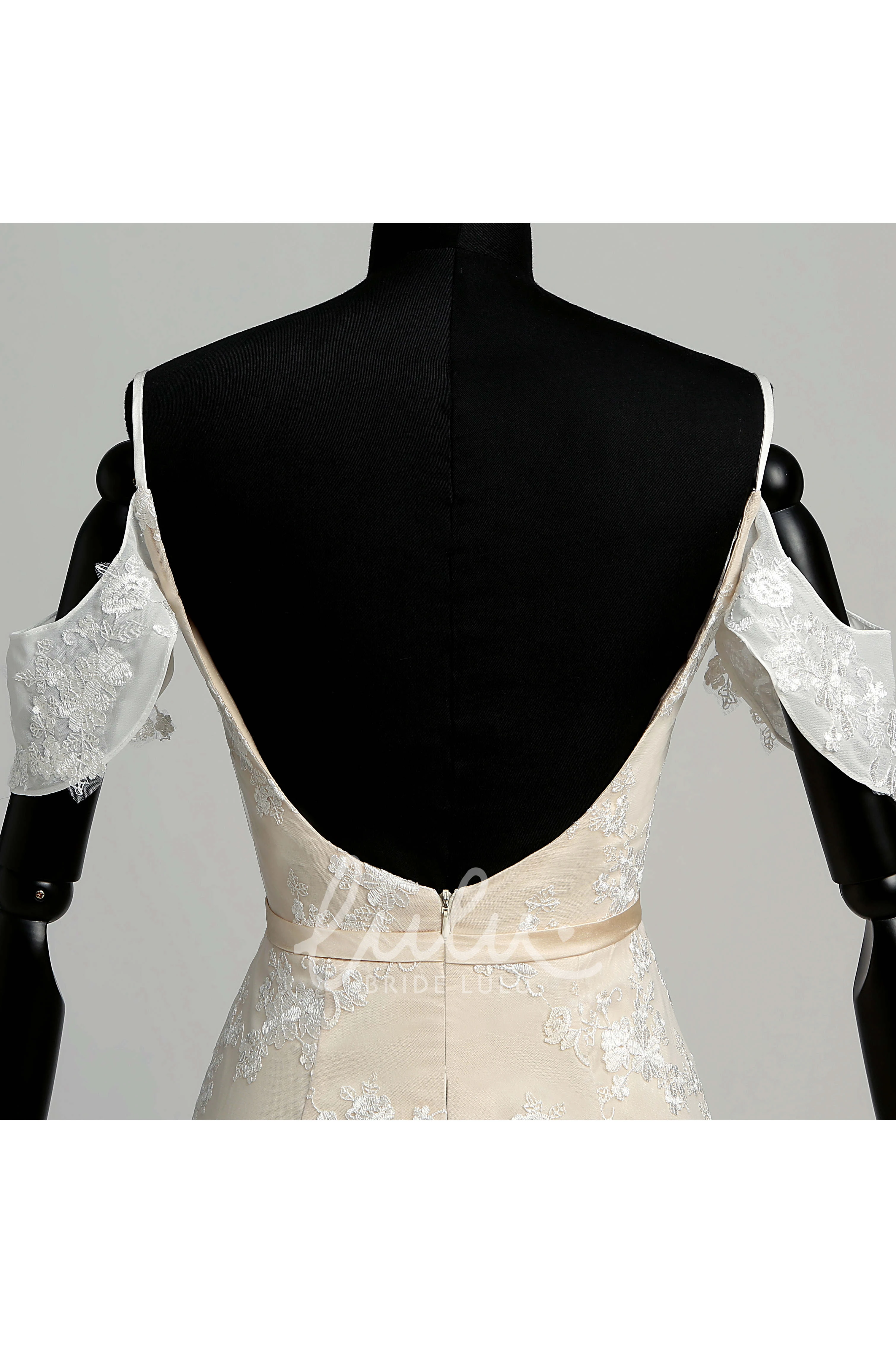 Elegant Lace Wedding Dress with Bandage Pleats and Ruffles Mermaid Style