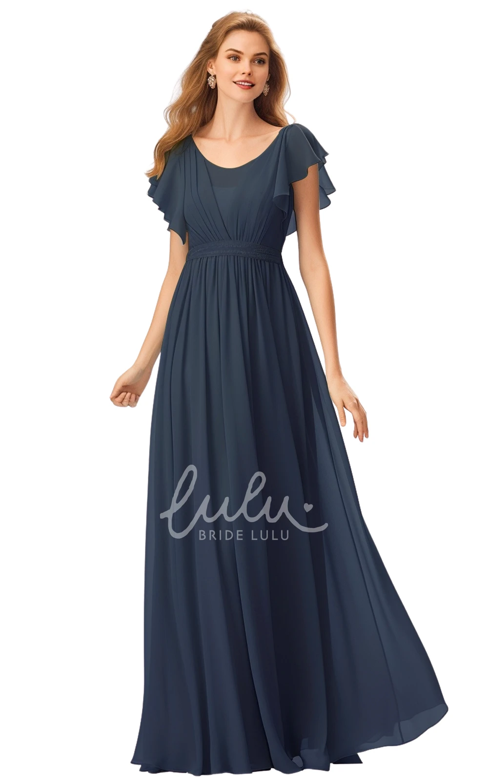 A-Line Chiffon Bateau Neck Casual Bridesmaid Dress Classy 2025 Women's Simple Beach