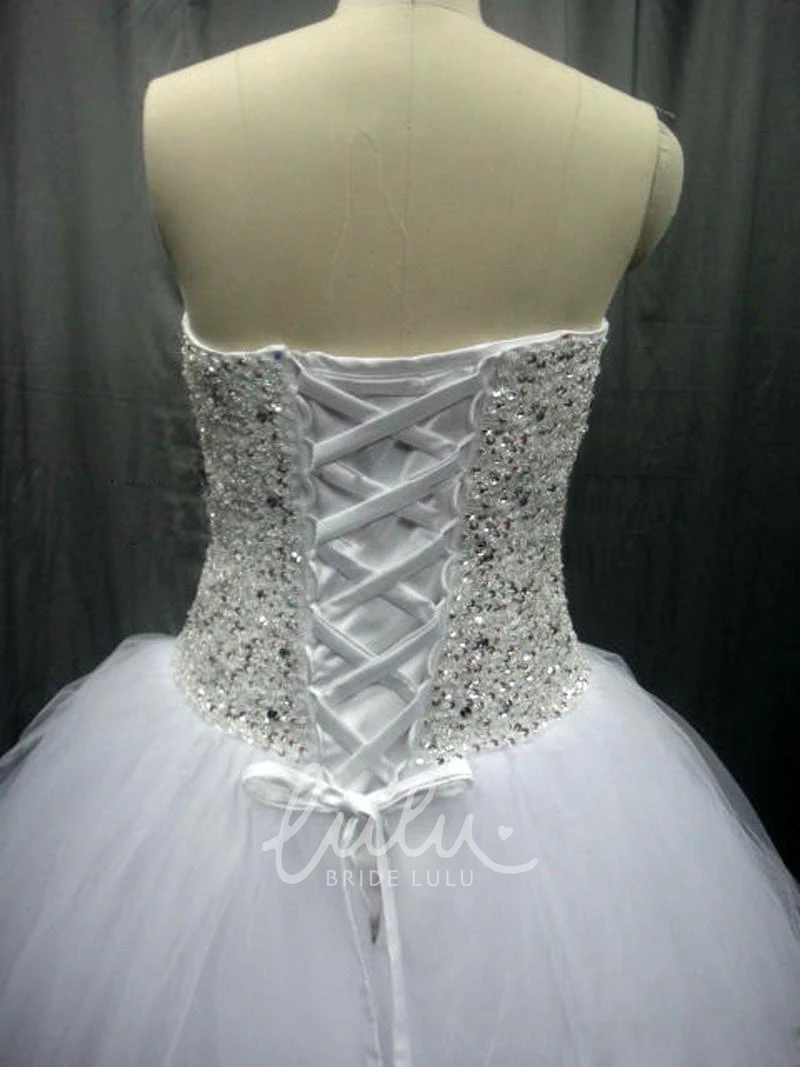 Sweetheart Tulle Ball Gown Wedding Dress Corset Back Style