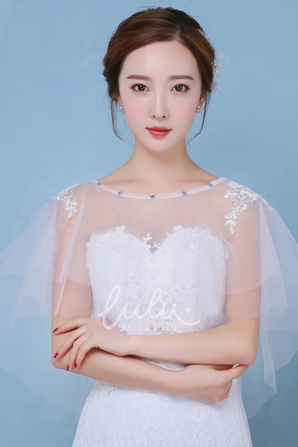 Mesh Lace Cape for Summer/Summer Weddings