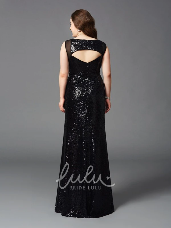 Mermaid Sequins Keyhole Prom Dress