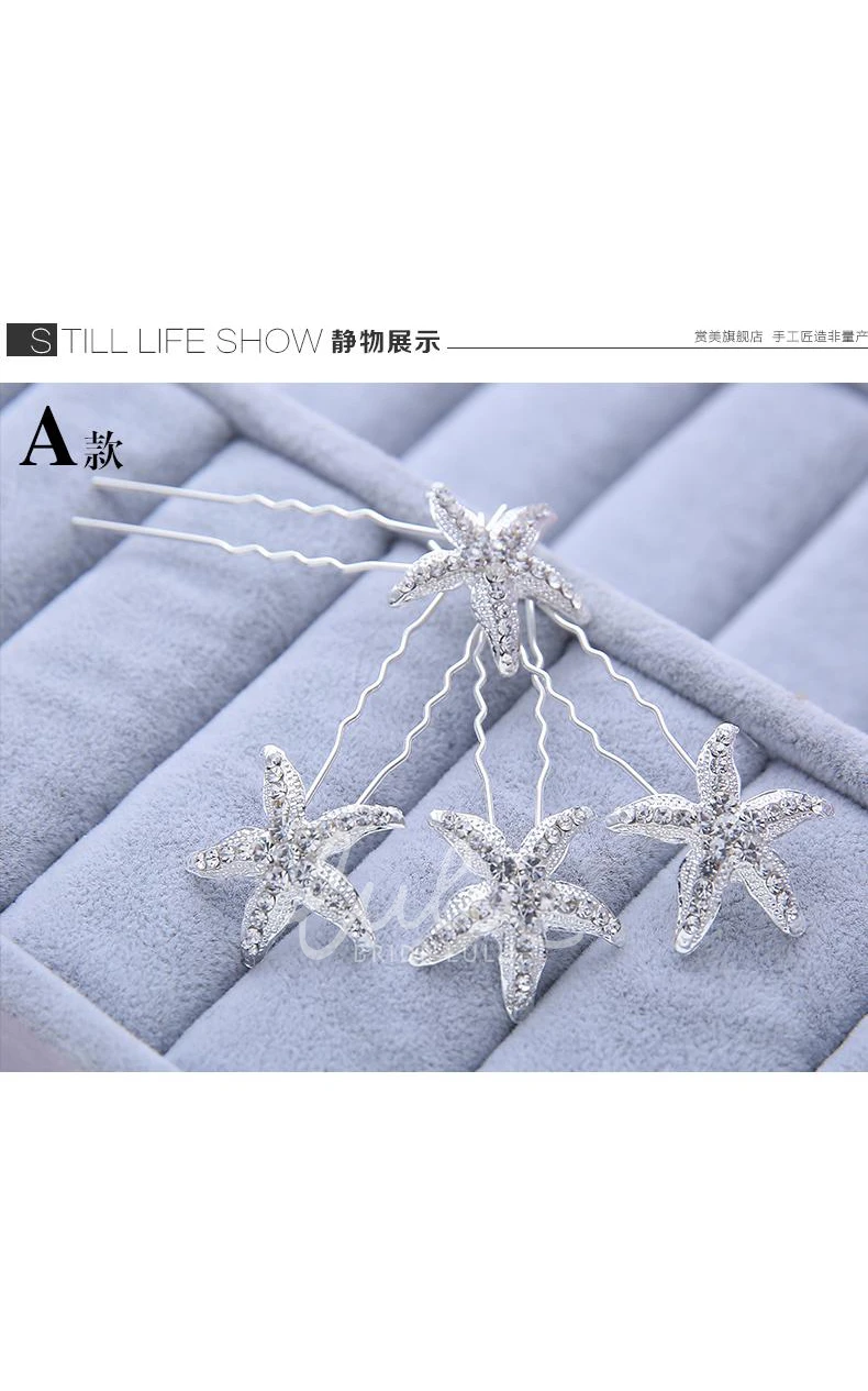 Rhinestone Bridal Hairpin Elegant Wedding Jewelry for Brides