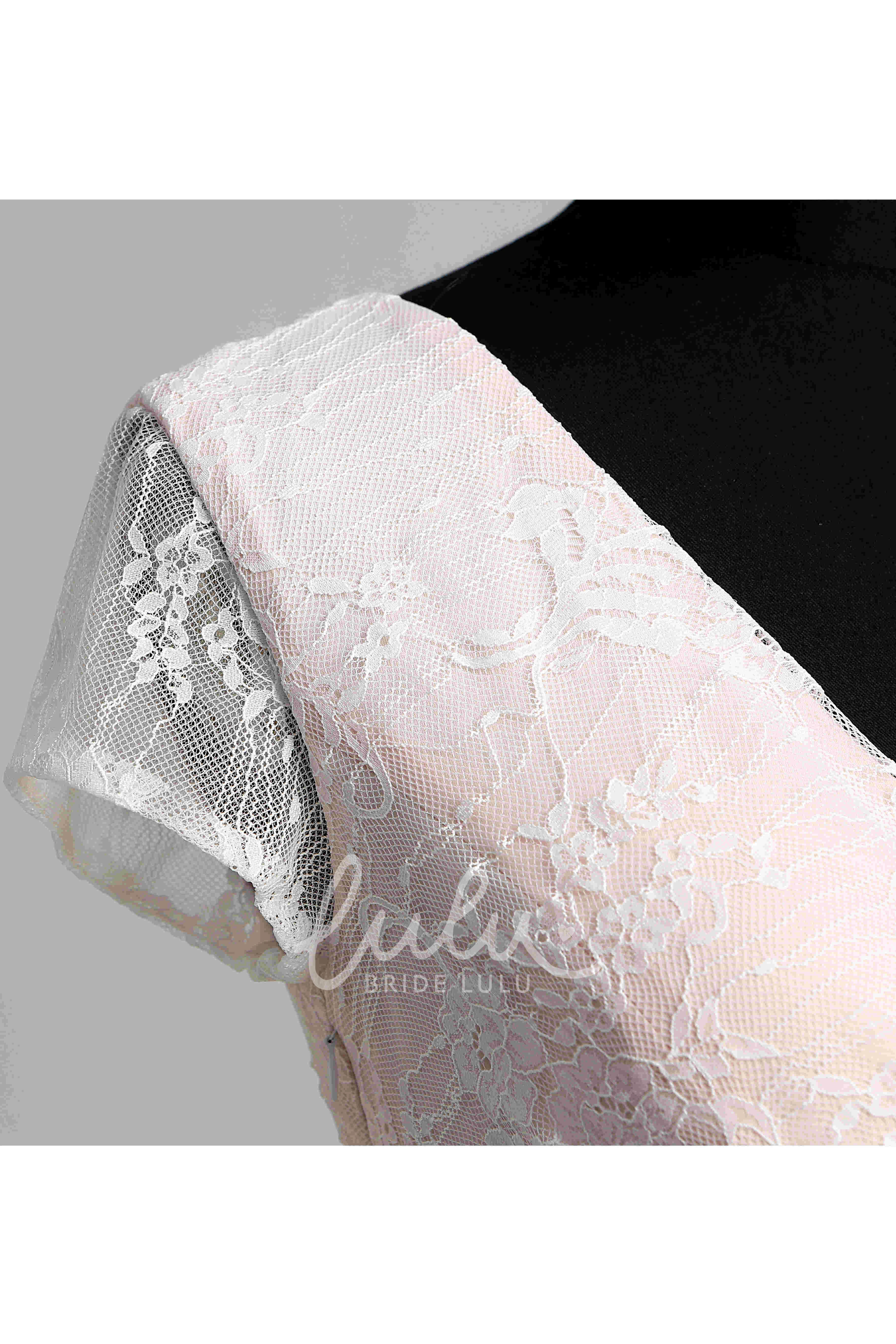 Lace A-Line Beach Wedding Dress with Sash Ribbon and Beading