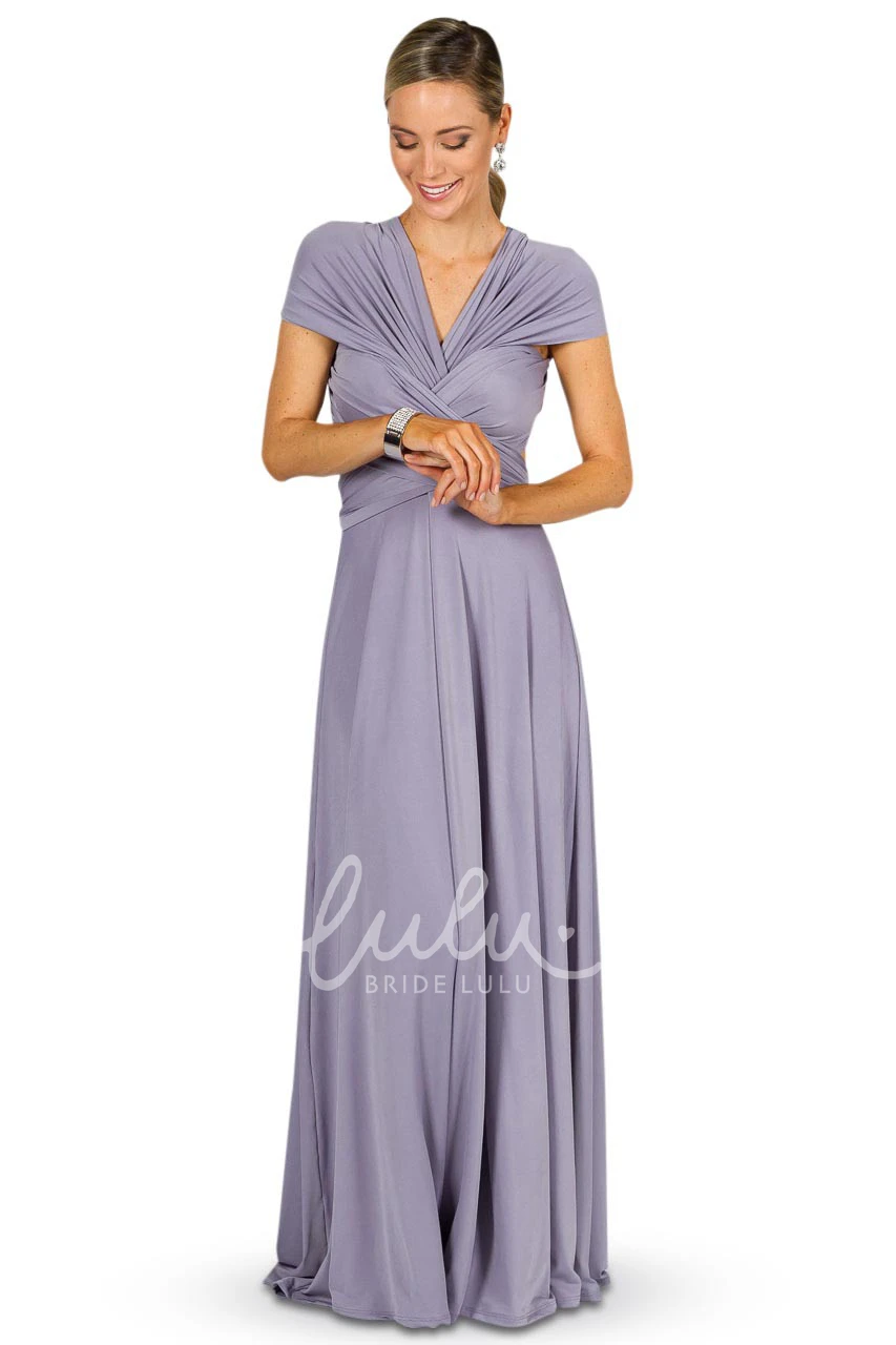 A-Line Floor-Length Haltered Chiffon Bridesmaid Dress Simple and Classy