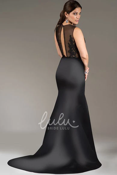 Sleeveless Satin Long Mother Of The Bride Dress With Applique Modern Formal Dress