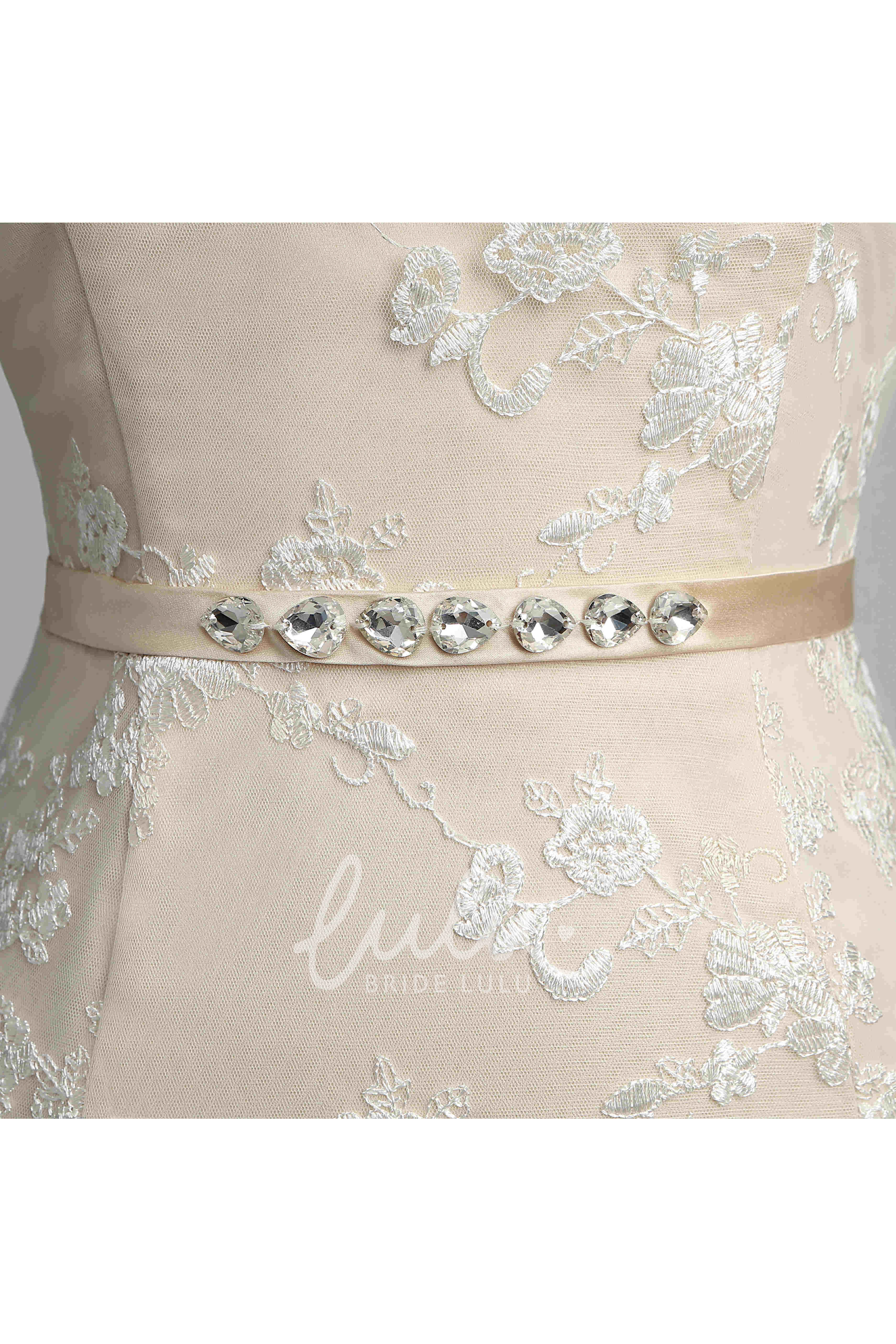 Elegant Lace Wedding Dress with Bandage Pleats and Ruffles Mermaid Style