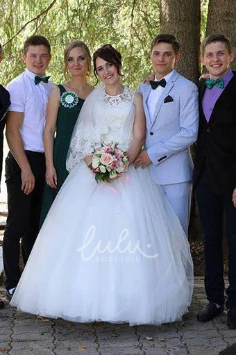 Tulle and Lace Jewel-neck Sleeveless Wedding Dress Ethereal & Unique