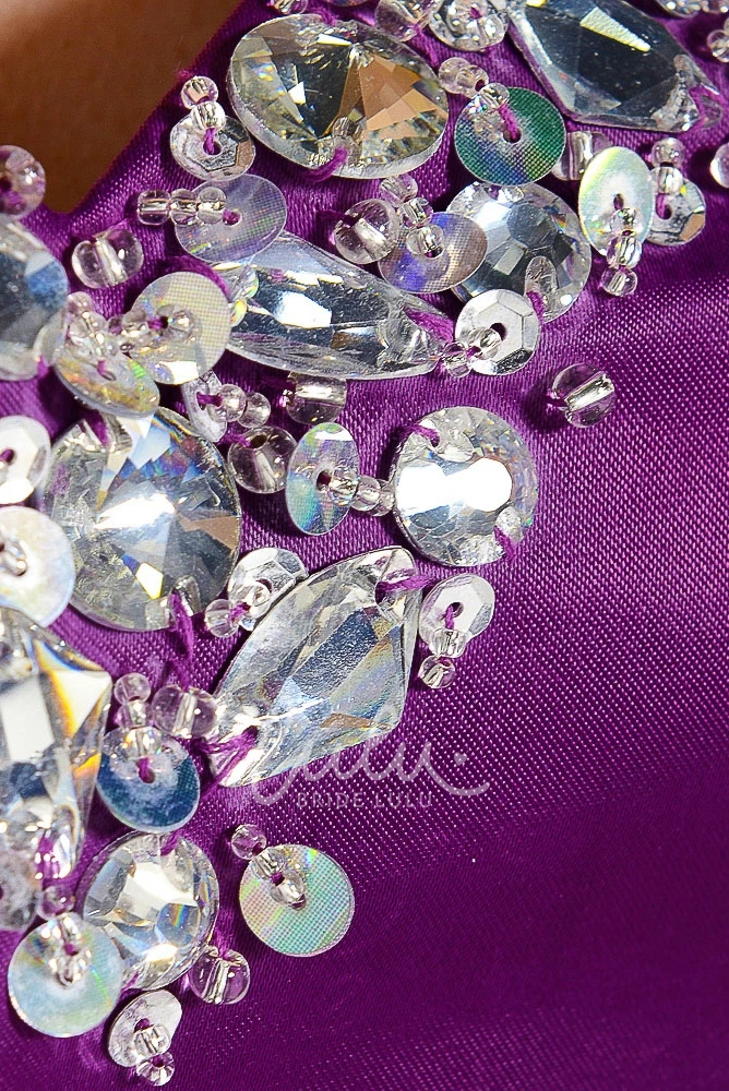 Sweetheart Floor-Length Satin Prom Dress with Beading Modern Sheath Sleeveless