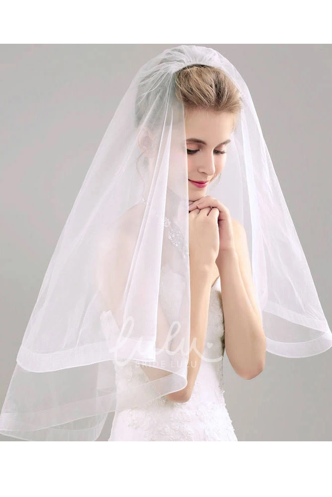 Tulle Shoulder Bridal Veil with Hair Comb Unique and Classy Wedding Dress Accessory
