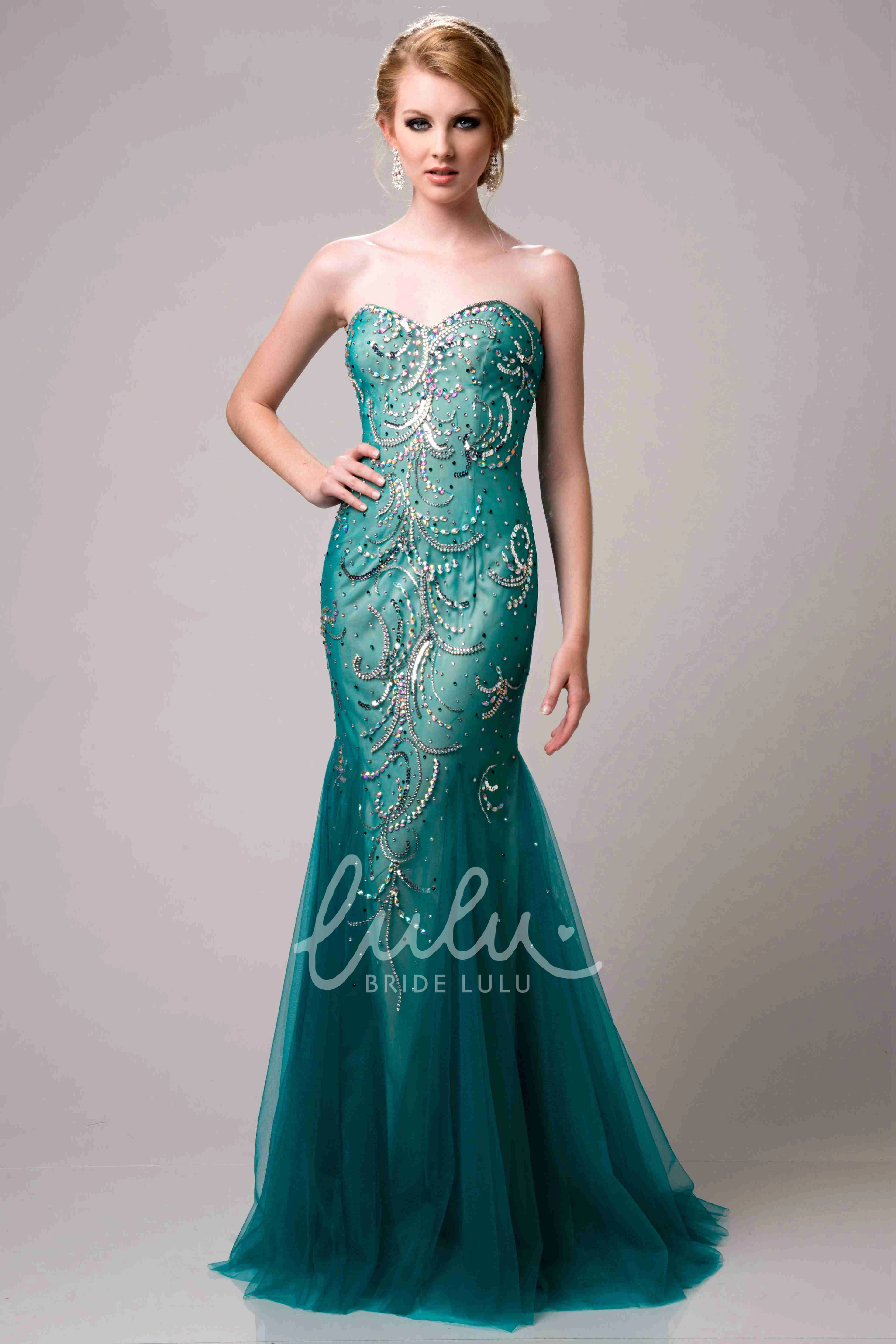 Sequin Mermaid Strapless Sweetheart Prom Dress with Tulle Glittery Elegant 2025 Women's Dress