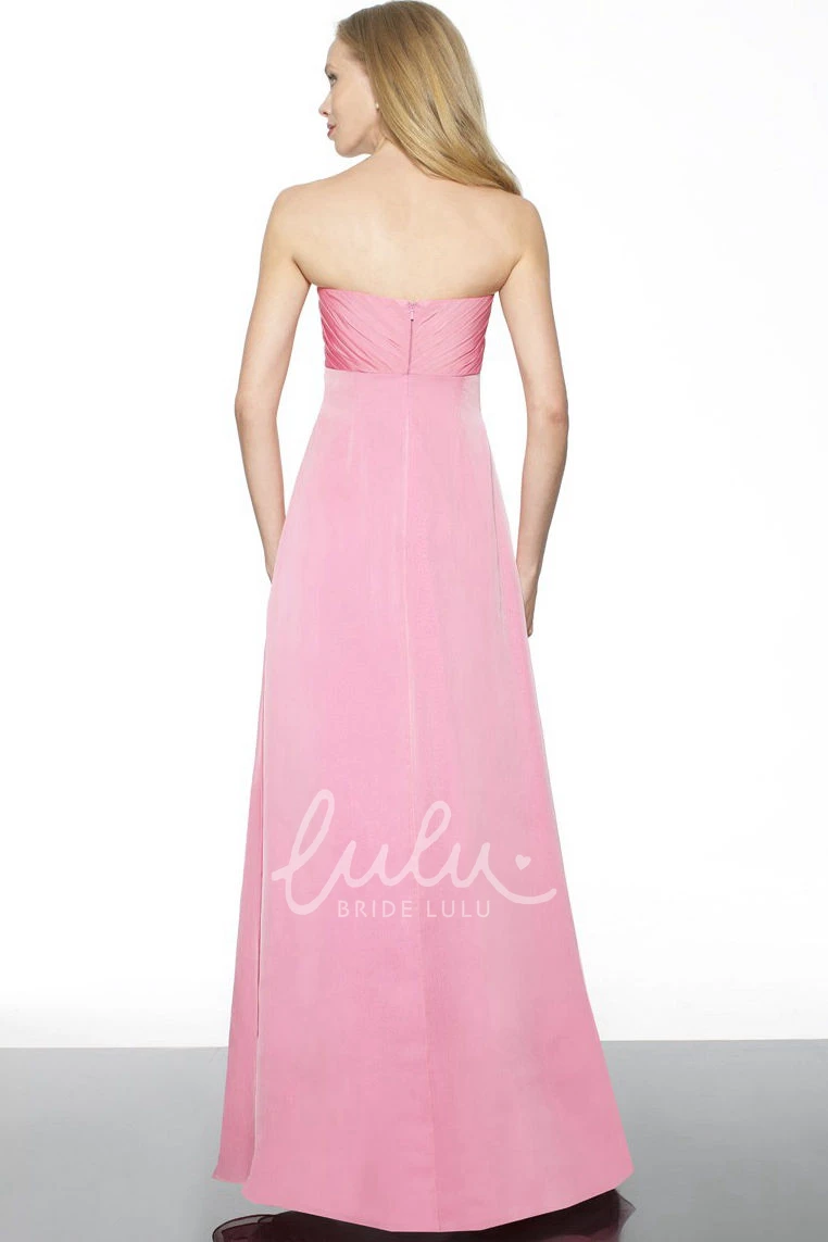 Empire A-Line Draped Jersey Bridesmaid Dress with Strapless
