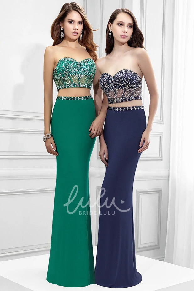Sleeveless Sweetheart Beaded Prom Dress with Lace-Up Back Unique Prom Dress