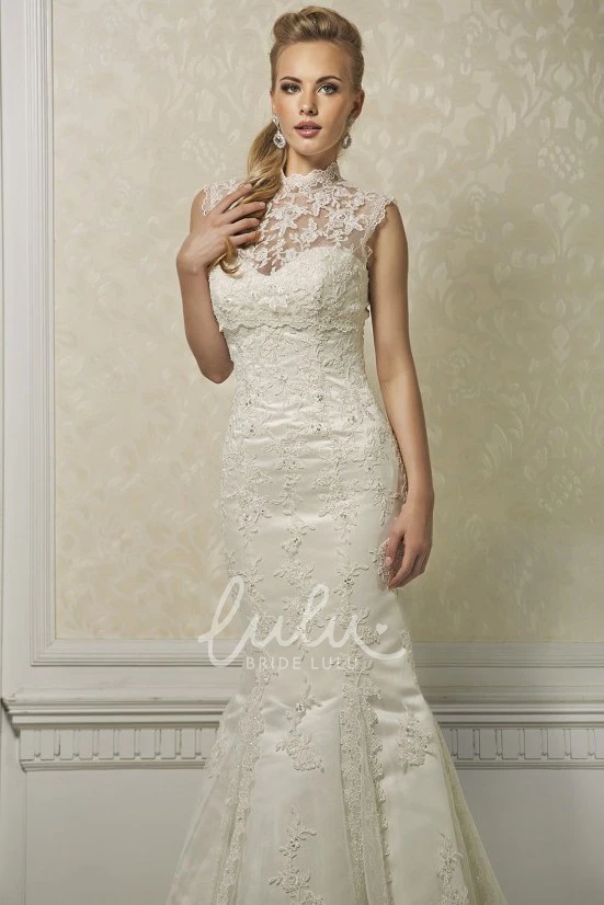 Sweetheart Mermaid Illusion Lace Wedding Dress Elegant Bridal Gown