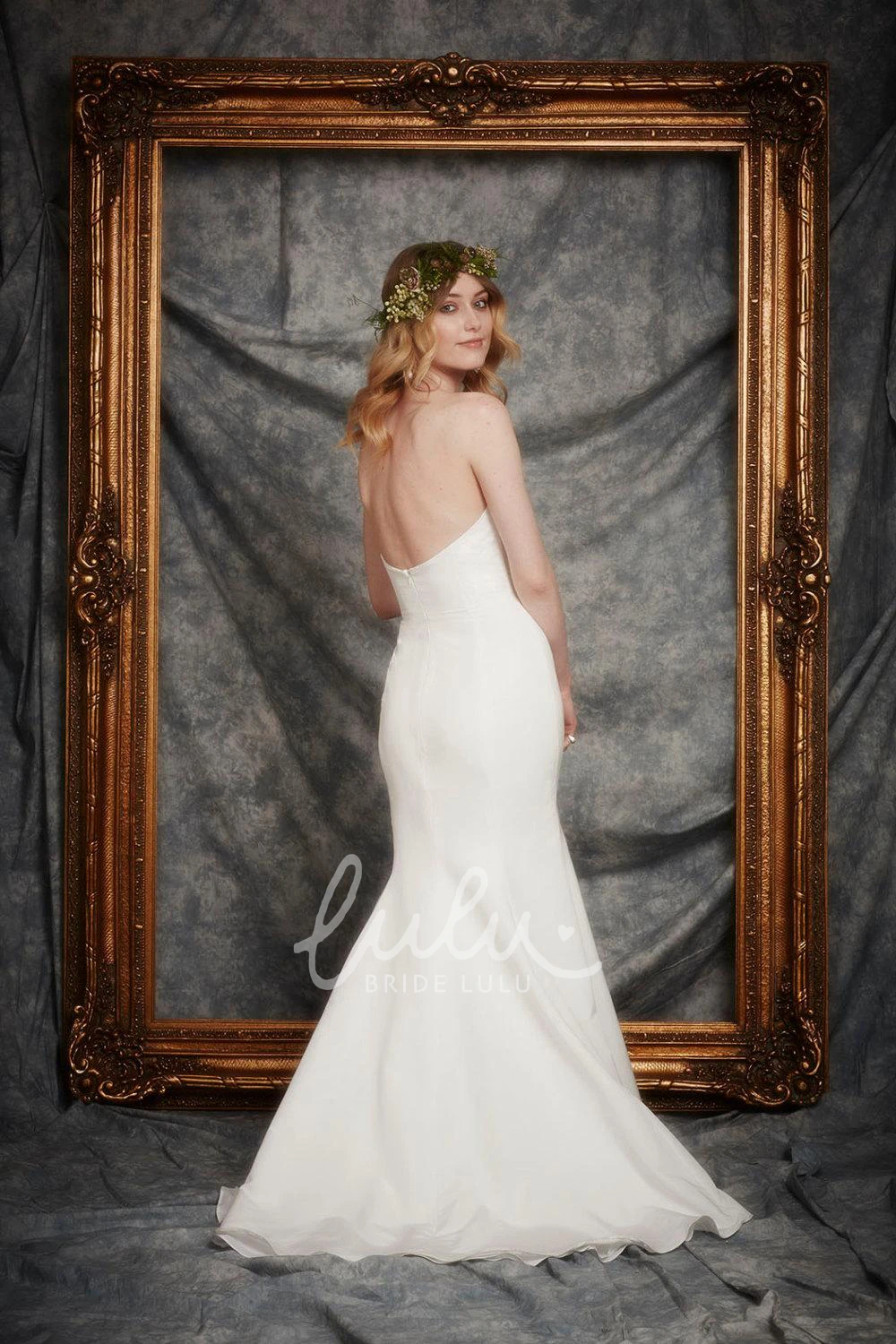 Simple Fit and Flare Wedding Dress with Sweetheart Neckline
