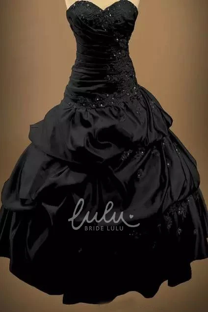 Ball Gown Taffeta Wedding Dress with Appliques and Ruffles Sleeveless Straps Chapel Train