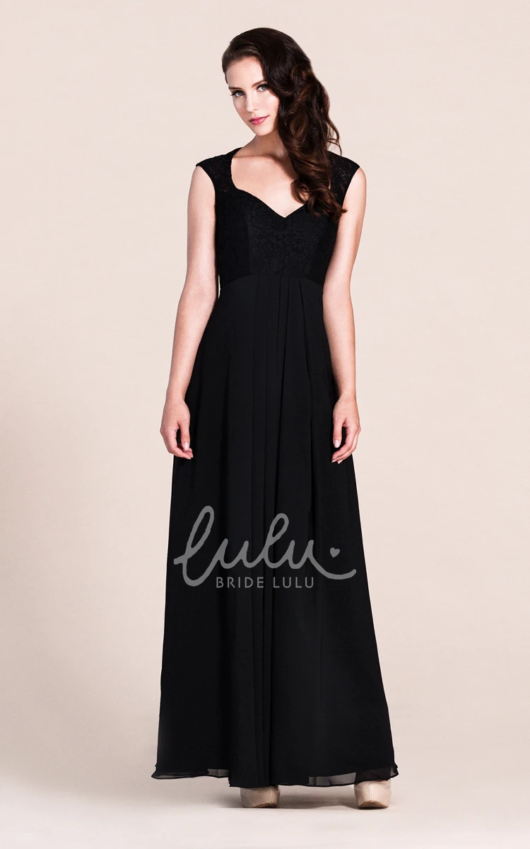 Illusion Back Long Plunging Neck Bridesmaid Dress in Elegant Style