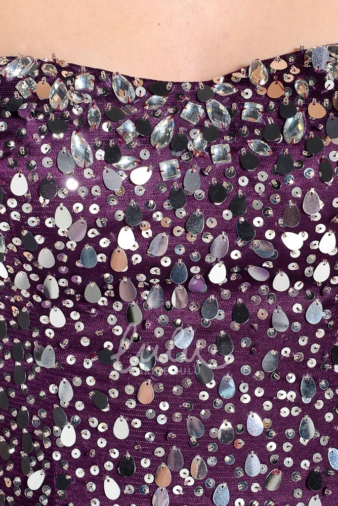 Beaded Tulle Strapless Prom Dress A-Line Floor-Length Style