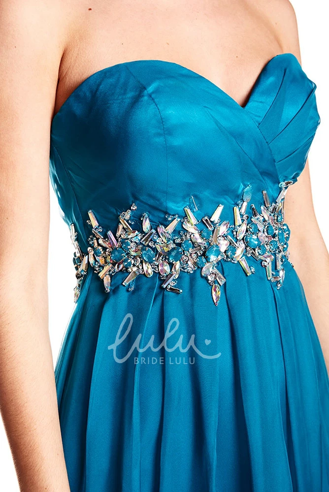 Sweetheart Chiffon Prom Dress with Criss-Cross Back and Sleeveless Design