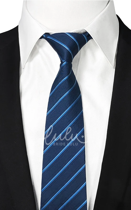 Striped Satin Wide Tie-12 Color Options