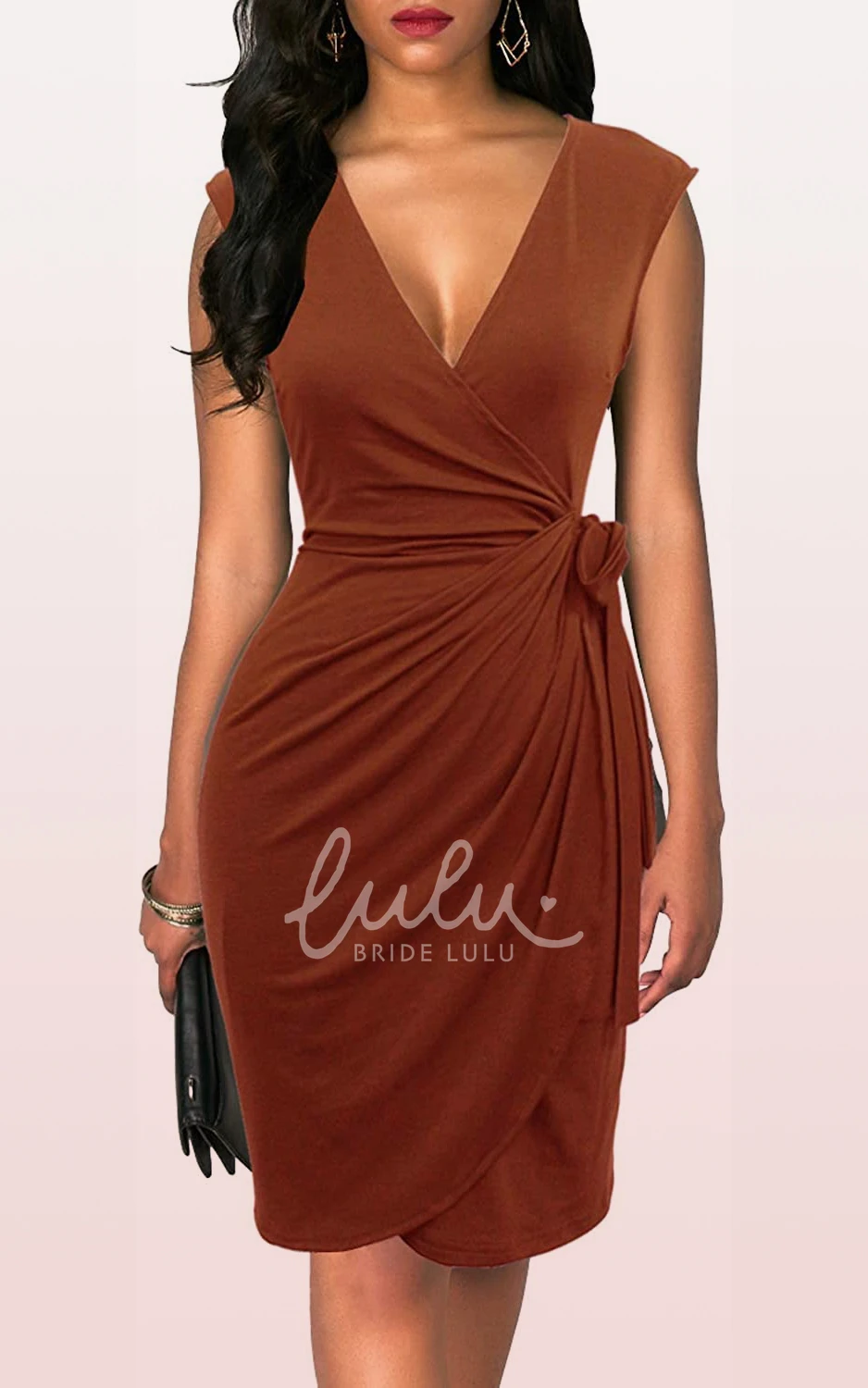 Jersey Sheath Dress Short Sleeve Casual Sexy Draped Ruched