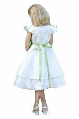 Cap-Sleeve Taffeta Flower Girl Dress Tea-Length Elegant 2025