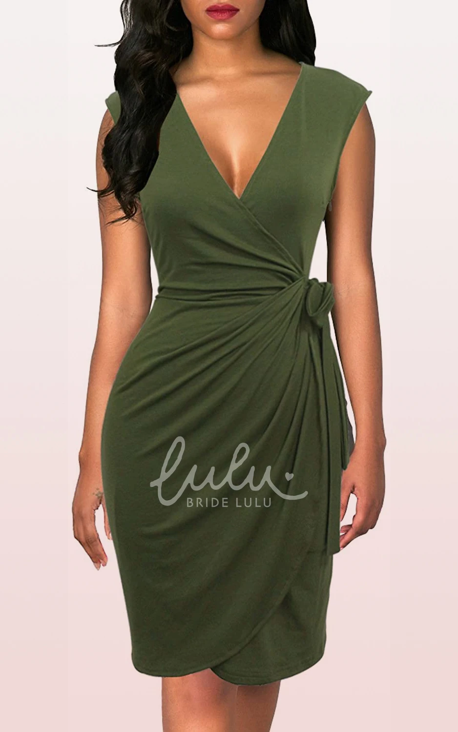 Jersey Sheath Dress Short Sleeve Casual Sexy Draped Ruched