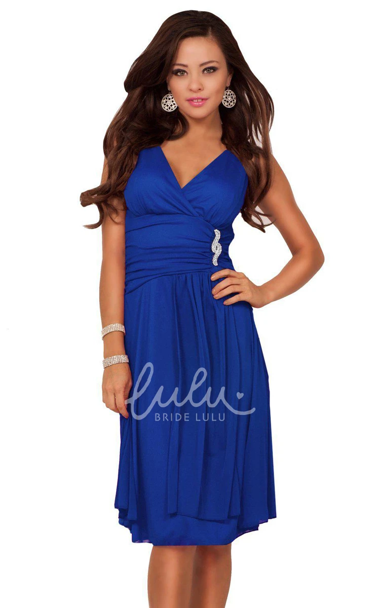 V-neck Ruched Chiffon Bridesmaid Dress Flowy & Graceful